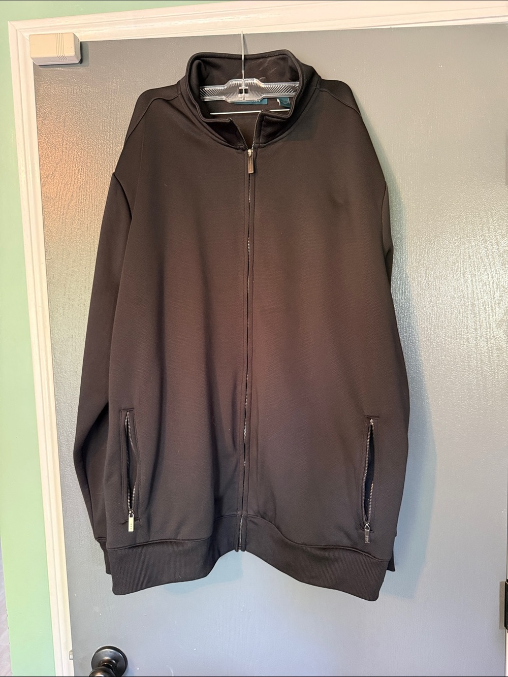 Perry Ellis Black Full-Zip Jacket